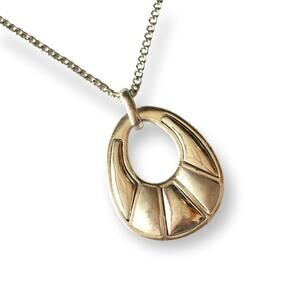 Lauren Conrad matte silver tone pendant necklace